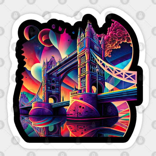 Tower Bridge v1 (no text) Sticker by AI-datamancer